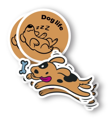 Laminowane naklejki winylowe  